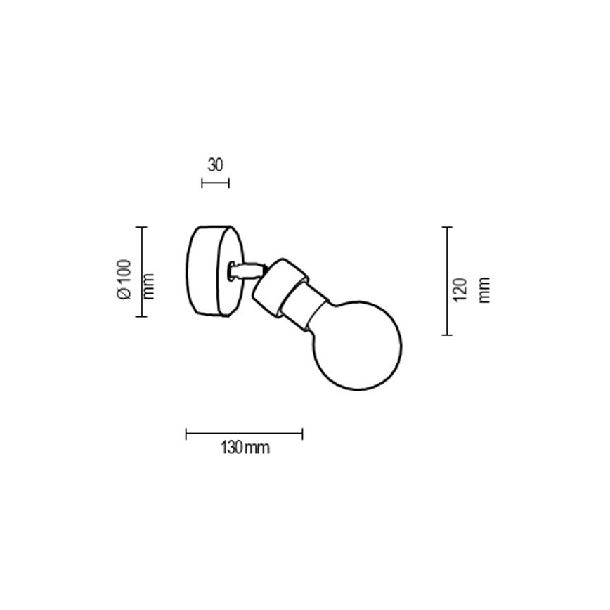 Foco de pared MARJOLAINE 1xE27/25W/230V roble
