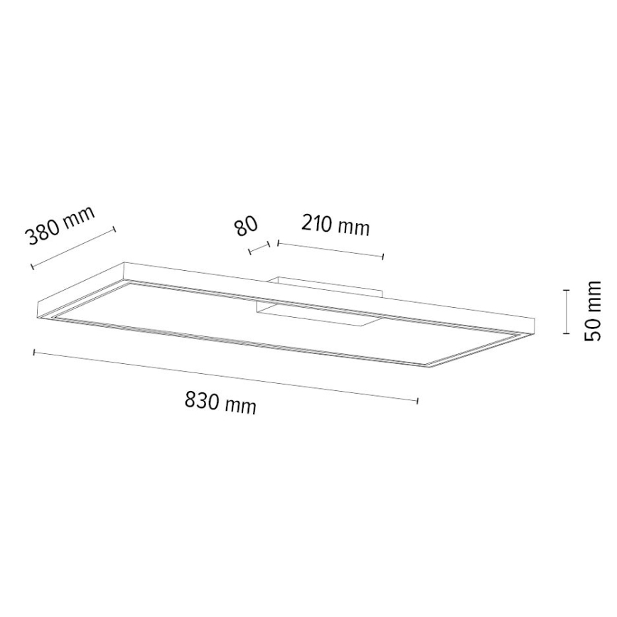 Plafón LED regulable RAMME LED/34W/230V roble