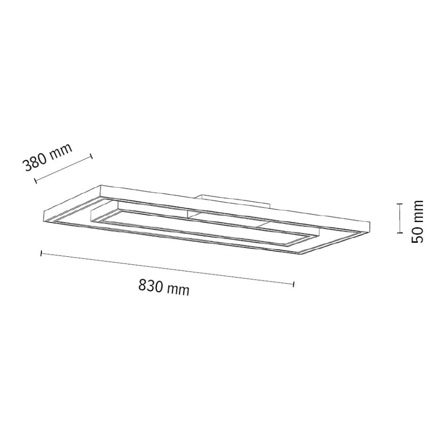 Plafón LED regulable RAMME 2xLED/28,5W/230V roble