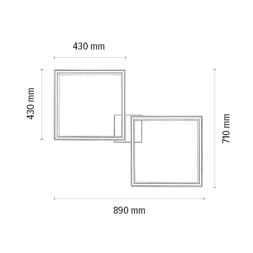 Plafón LED regulable RAMME 2xLED/24W/230V roble