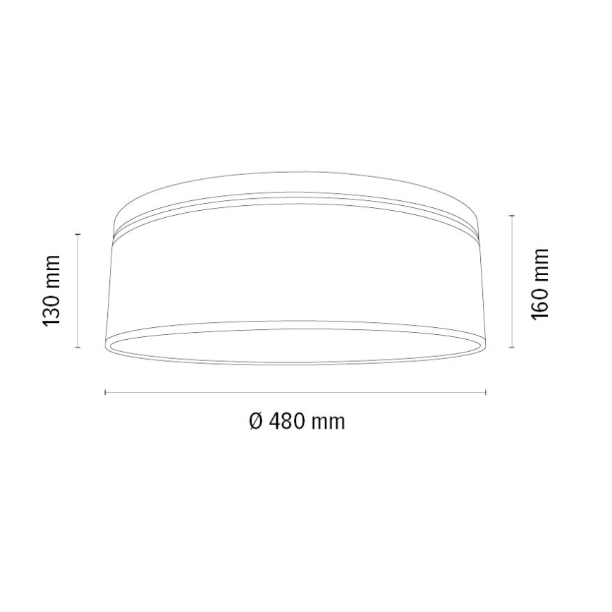 Plafón BENITA 2xE27/25W/230V diá. 48 cm marrón/roble