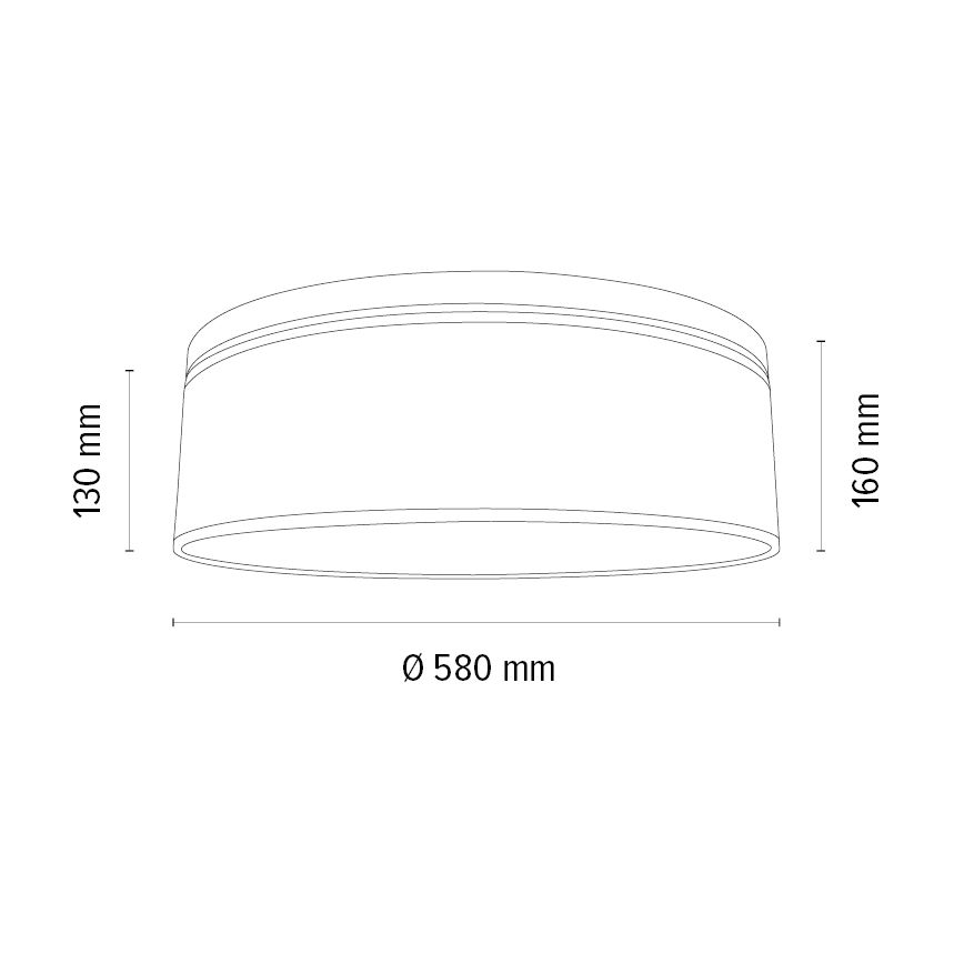 Plafón BENITA 4xE27/25W/230V diá. 58 cm marrón/roble