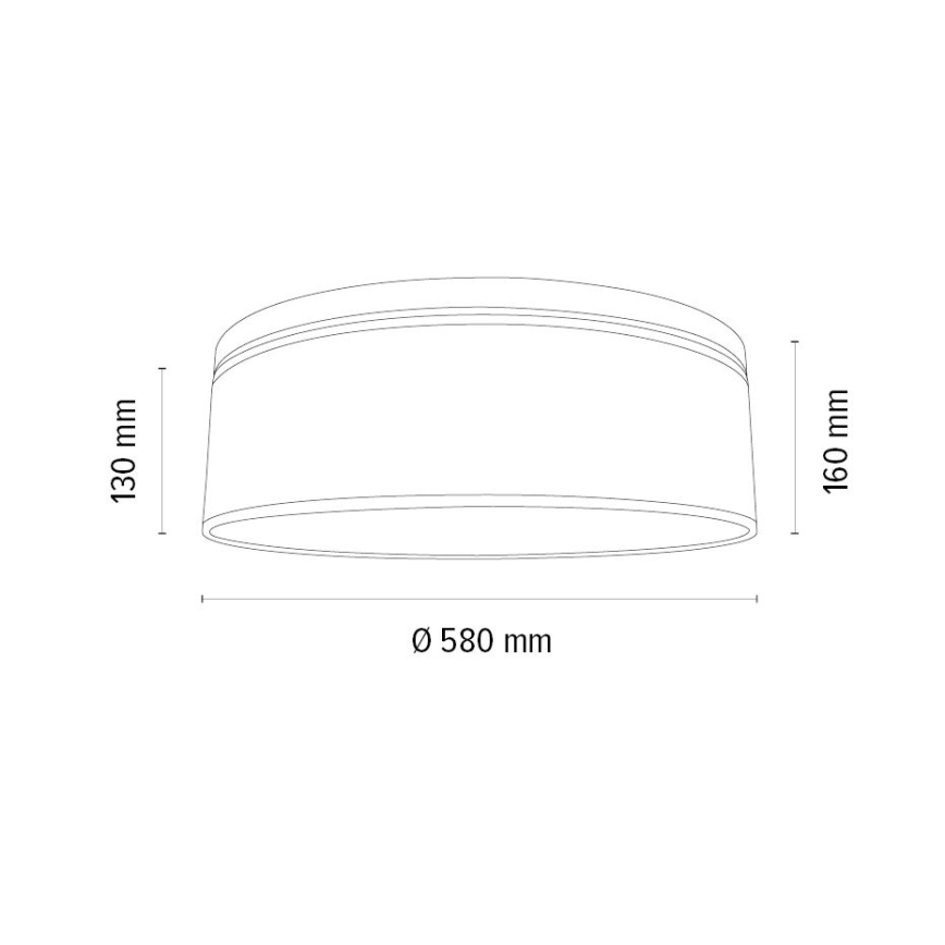 Plafón BENITA 4xE27/25W/230V diá. 58 cm blanco/roble
