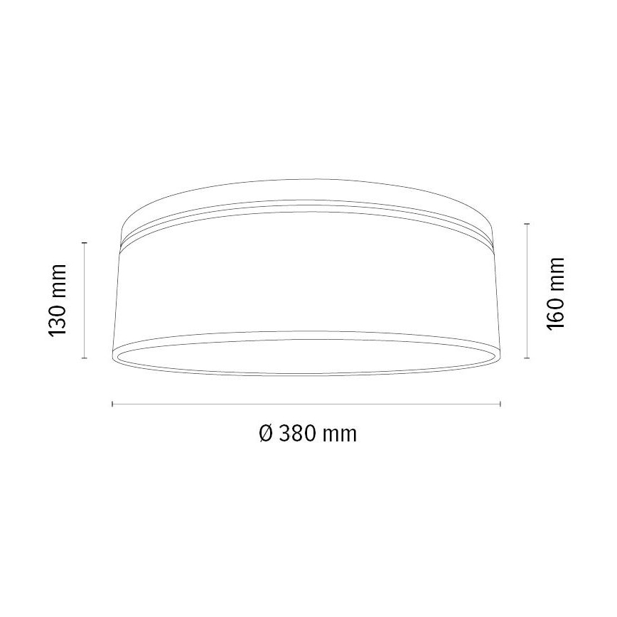 Plafón BOHO 2xE27/25W/230V diá. 38 cm roble