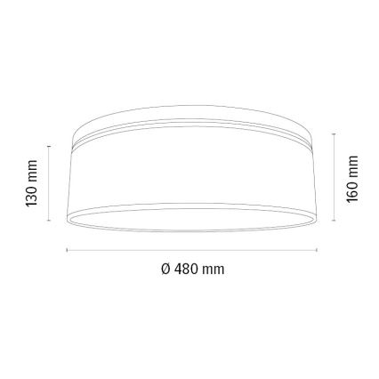 Plafón BOHO 3xE27/25W/230V diá. 48 cm roble