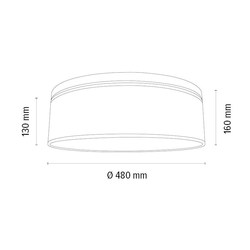 Plafón BOHO 3xE27/25W/230V diá. 48 cm roble