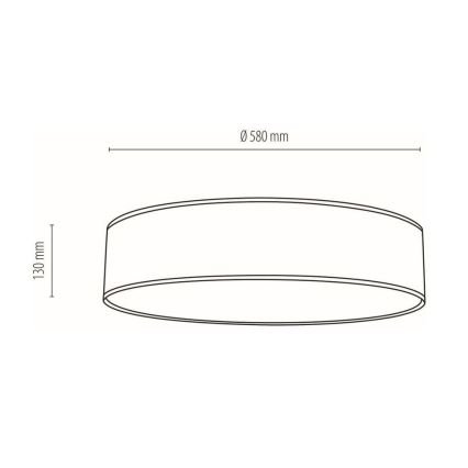 Plafón BOHO 4xE27/25W/230V d. 58 cm blanco