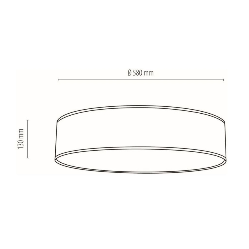 Plafón BOHO 4xE27/25W/230V d. 58 cm blanco