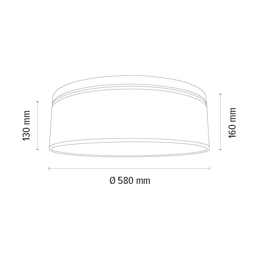 Plafón BOHO 3xE27/25W/230V diá. 58 cm roble