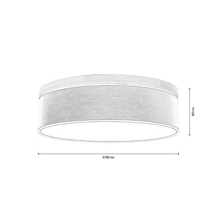 Plafón BOHO 4xE27/25W/230V diá. 58 cm roble