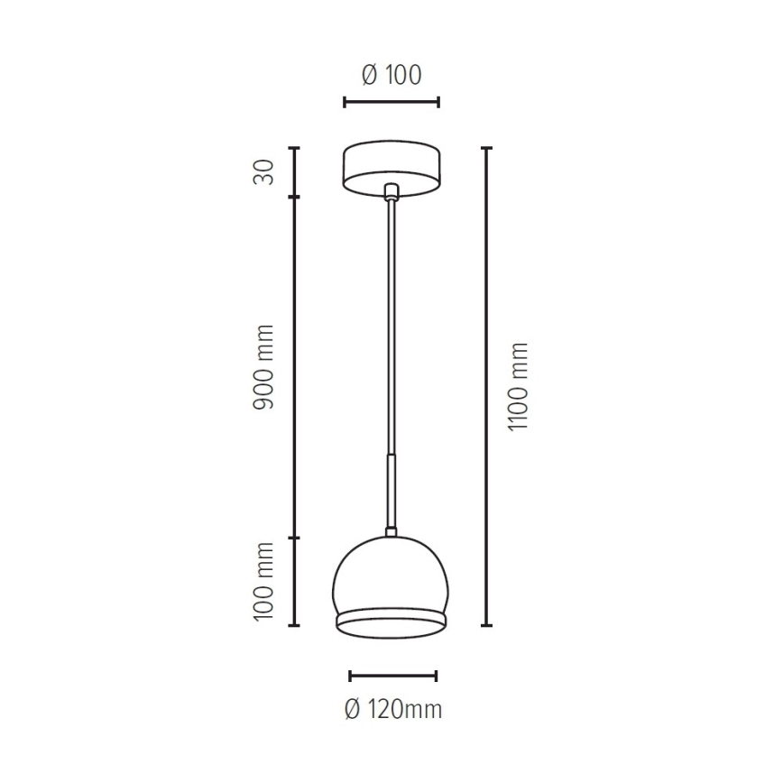 Lámpara LED colgante BALL WOOD 1xGU10/5W/230V roble mate