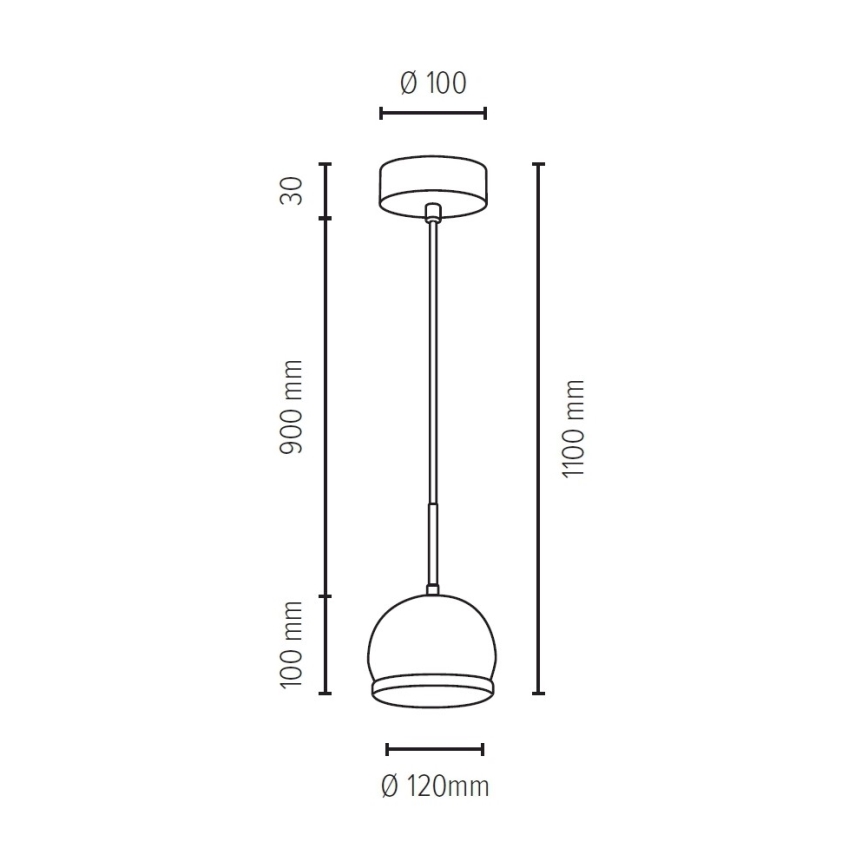 Lámpara LED colgante BALL WOOD 1xGU10/5W/230V roble mate