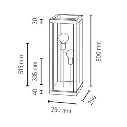 Lámpara de pie KAGO 2xE27/60W/230V roble mate