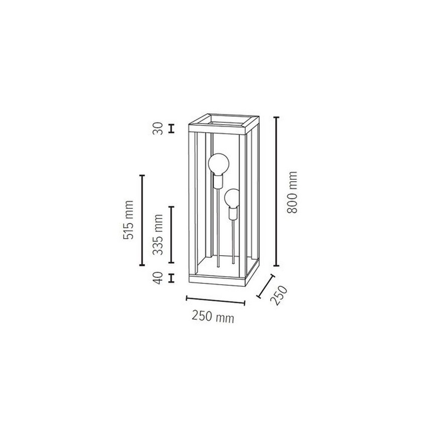 Lámpara de pie KAGO 2xE27/60W/230V roble mate