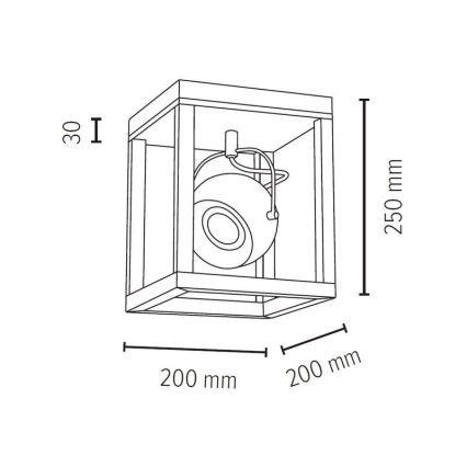Plafón LED ROY 1xGU10/5W/230V roble mate