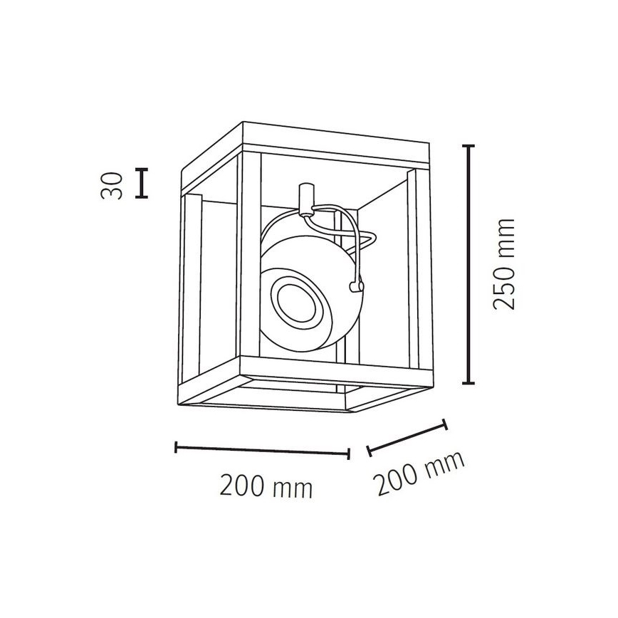 Plafón LED ROY 1xGU10/5W/230V roble mate