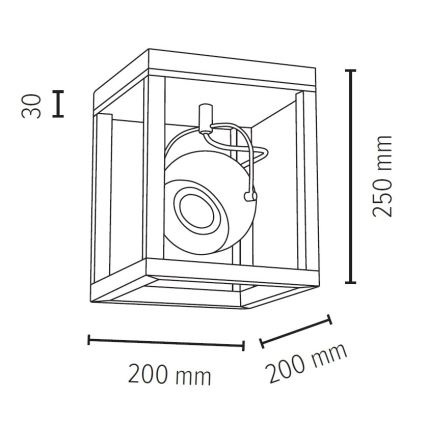 Plafón LED ROY 1xGU10/5W/230V roble mate