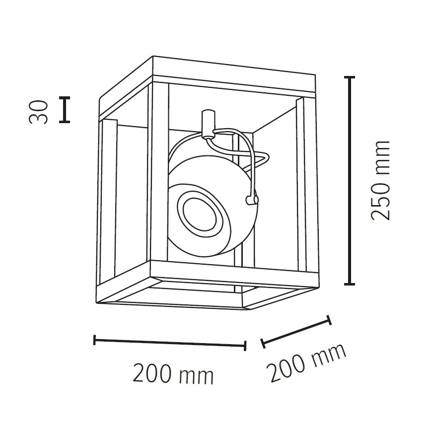 Plafón LED ROY 1xGU10/5W/230V roble mate