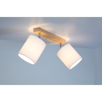 Foco APRILLIA 2xE27/25W/230V roble blanco