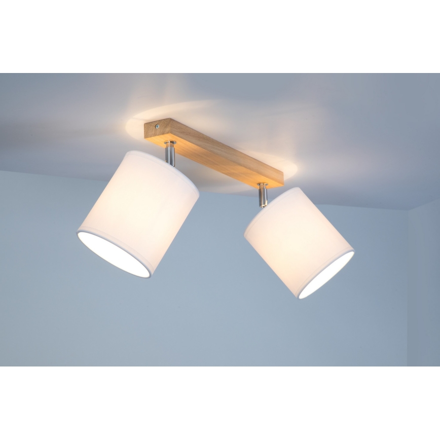 Foco APRILLIA 2xE27/25W/230V roble blanco