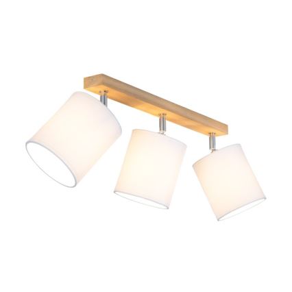 Foco APRILLIA 3xE27/25W/230V roble/blanco