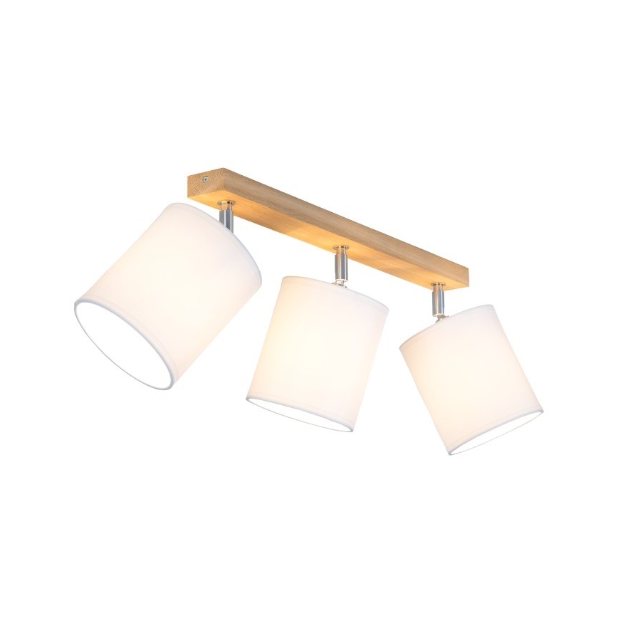 Foco APRILLIA 3xE27/25W/230V roble/blanco