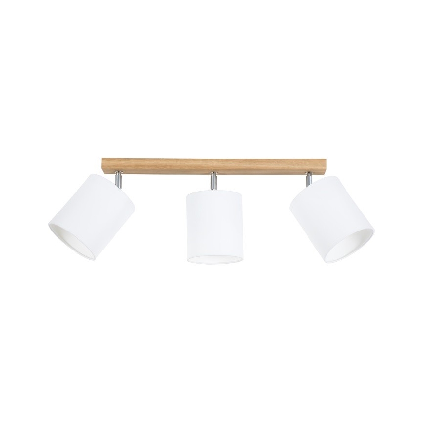 Foco APRILLIA 3xE27/25W/230V roble/blanco
