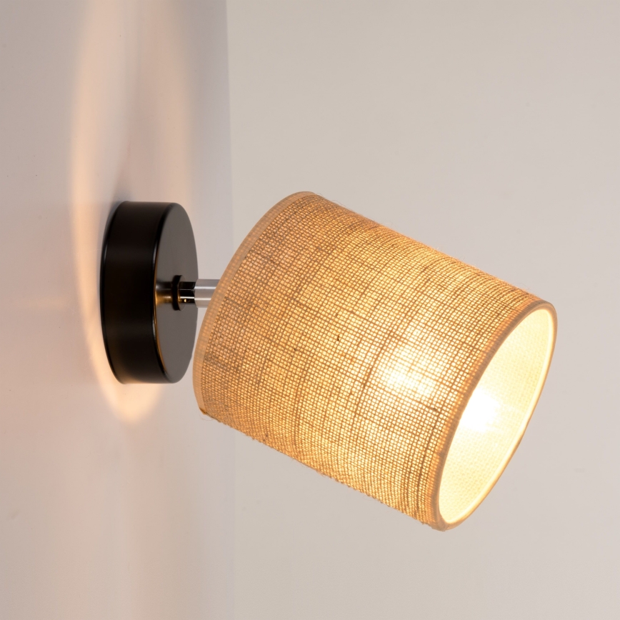 Aplique de pared con foco JUTE 1xE27/25W/230V
