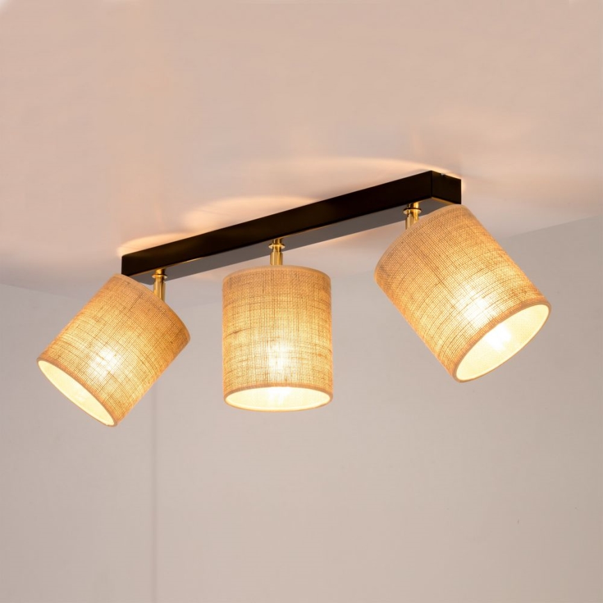 Lámpara de techo empotrable JUTE 3xE27/25W/230V