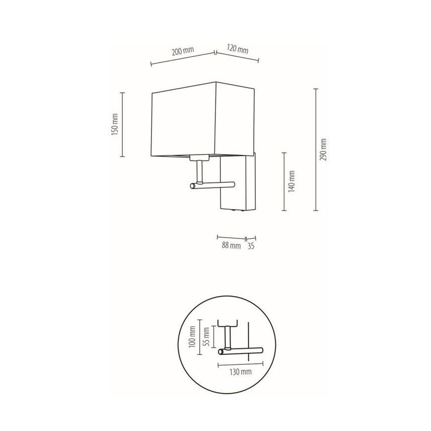 Aplique BOHO 1xE27/25W/230V roble