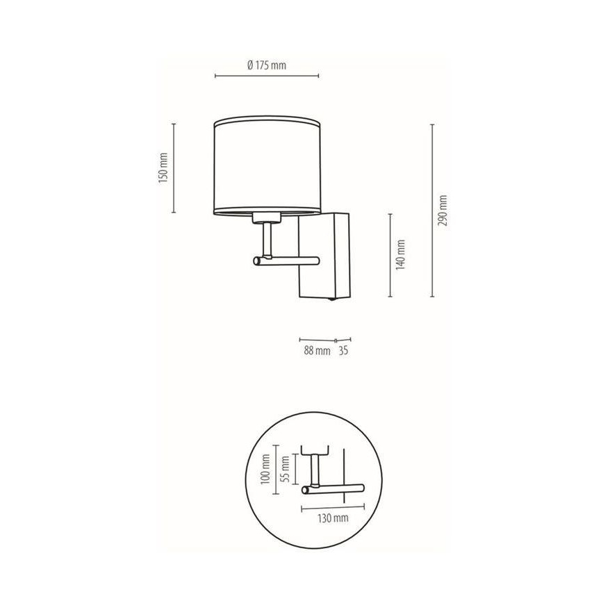 Aplique BOHO 1xE27/25W/230V roble