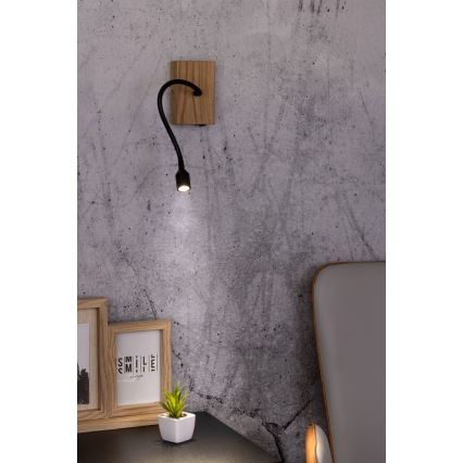 Aplique de pared LED LECTOR LED/2,5W/230V, acabado roble