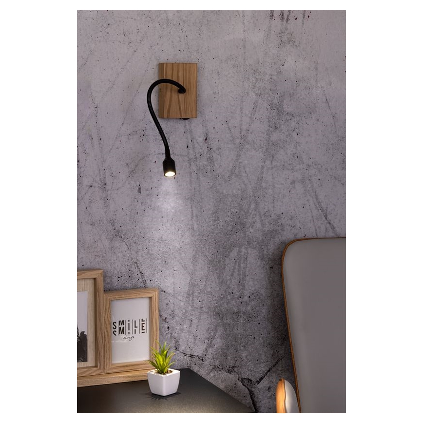 Aplique de pared LED LECTOR LED/2,5W/230V, acabado roble