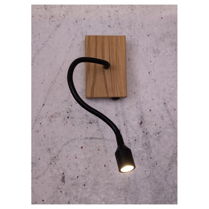 Aplique de pared LED LECTOR LED/2,5W/230V, acabado roble