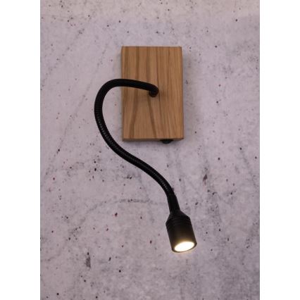 Aplique LED LECTOR LED/2,5W/230V roble