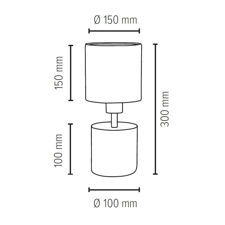 Lámpara de mesa STRONG ROUND 1xE27/25W/230V - Certificado FSC