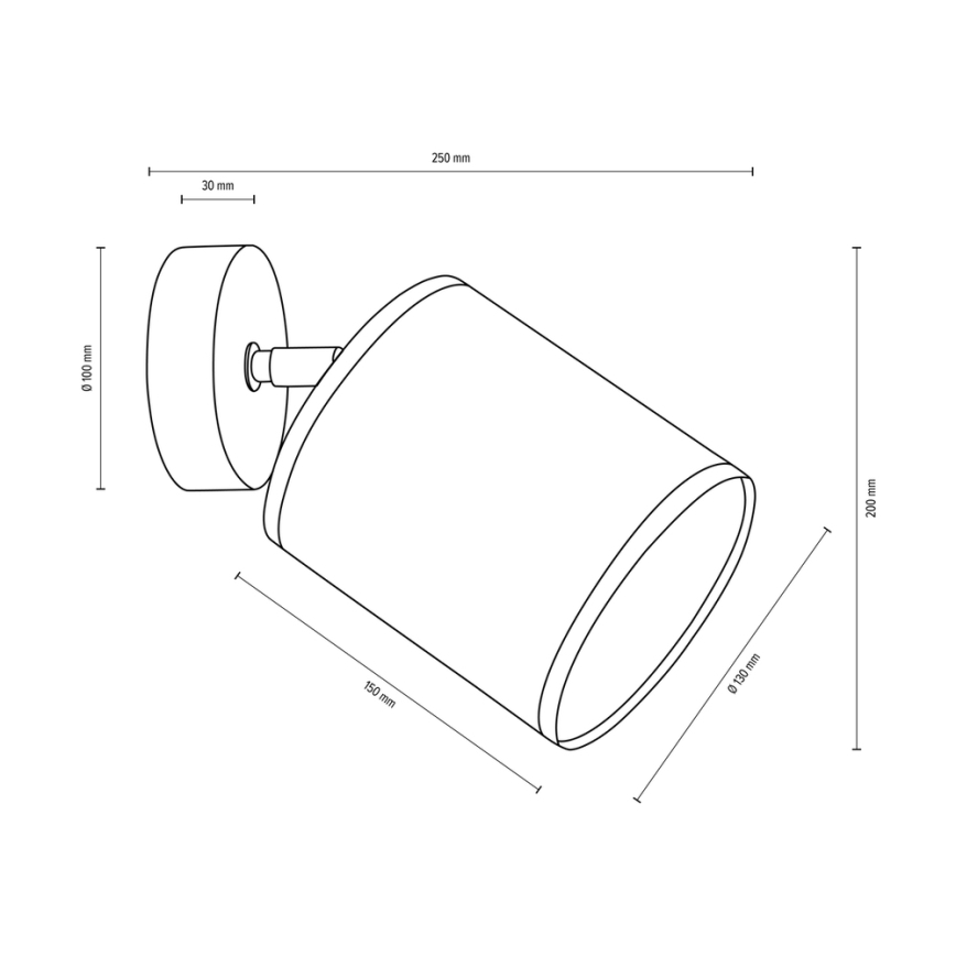 Foco de pared BOHO 1xE27/25W/230V roble