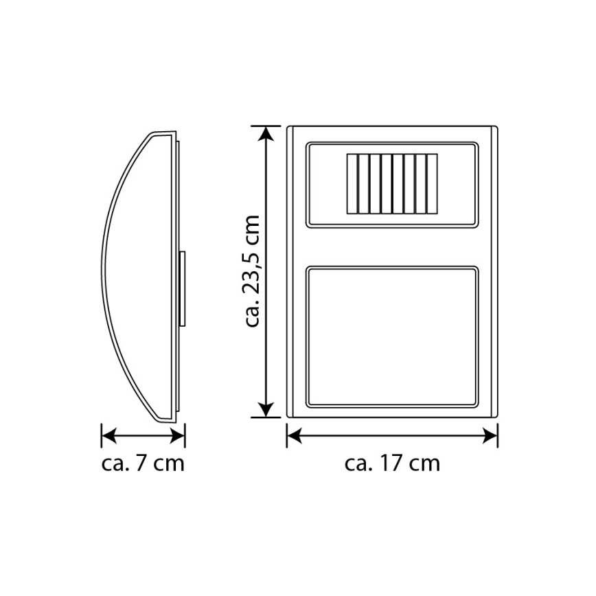 Número de casa LED solar LED/3x0,1W/2,4V 1200 mAh IP44