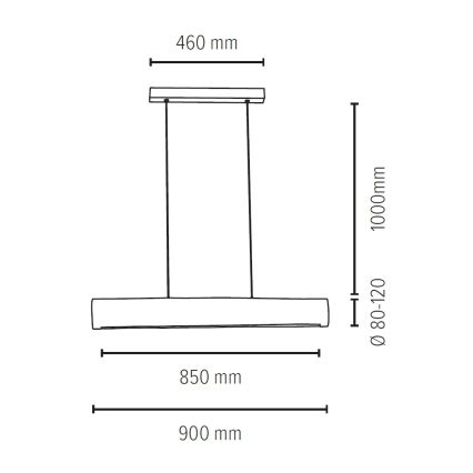 Lámpara de araña LED regulable LUCAS LED/25,5W/230V pino