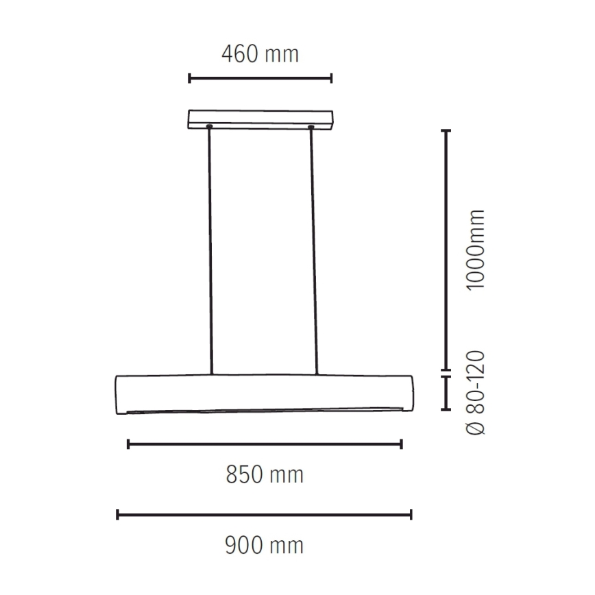 Lámpara de araña LED regulable LUCAS LED/25,5W/230V pino