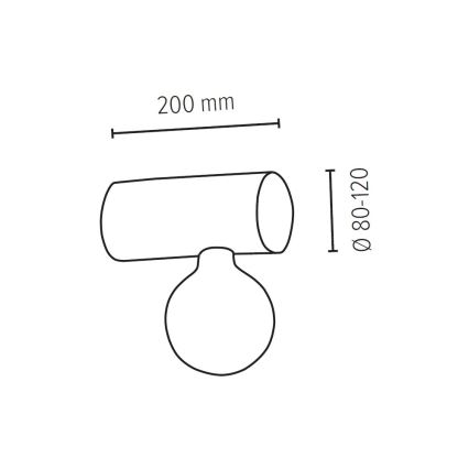 Aplique TRABO 1xE27/25W/230V