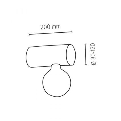 Aplique TRABO 1xE27/25W/230V pino