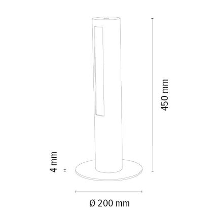 Lámpara de mesa LED regulable CONOR LED/9W/230V roble