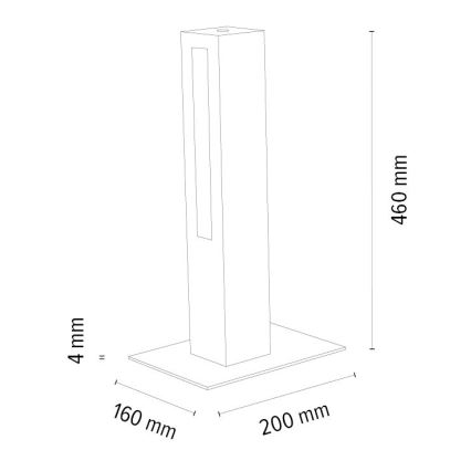 Lámpara de mesa LED regulable LEON LED/9W/230V roble
