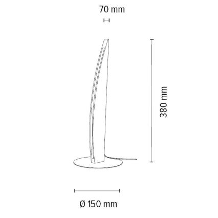 Lámpara de mesa LED regulable DUBAI LED/4W/230V roble