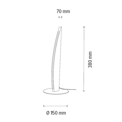 Lámpara de mesa LED regulable DUBAI LED/4W/230V roble