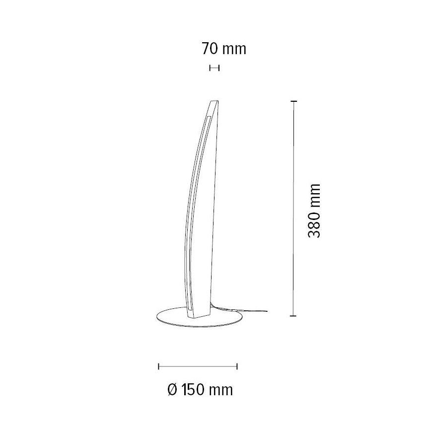 Lámpara de mesa LED regulable DUBAI LED/4W/230V roble
