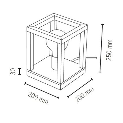 Lámpara de mesa KAGO 1xE27/60W/230V roble mate