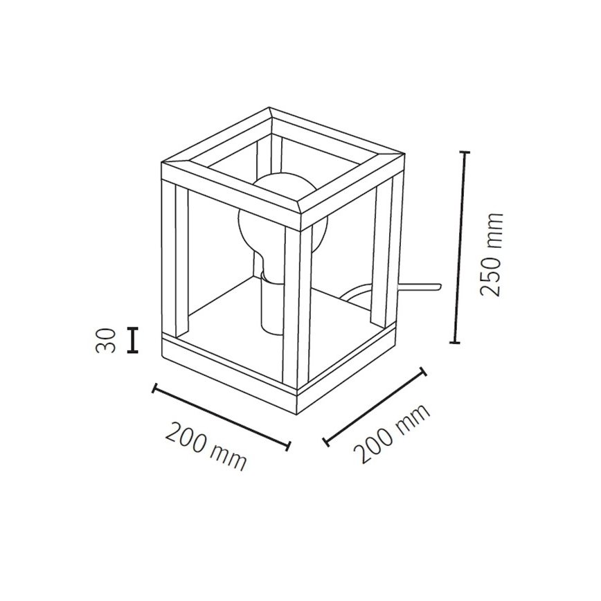 Lámpara de mesa KAGO 1xE27/60W/230V roble mate