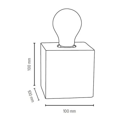 Lámpara de mesa TRONGO SQUARE 1xE27/25W/230V roble